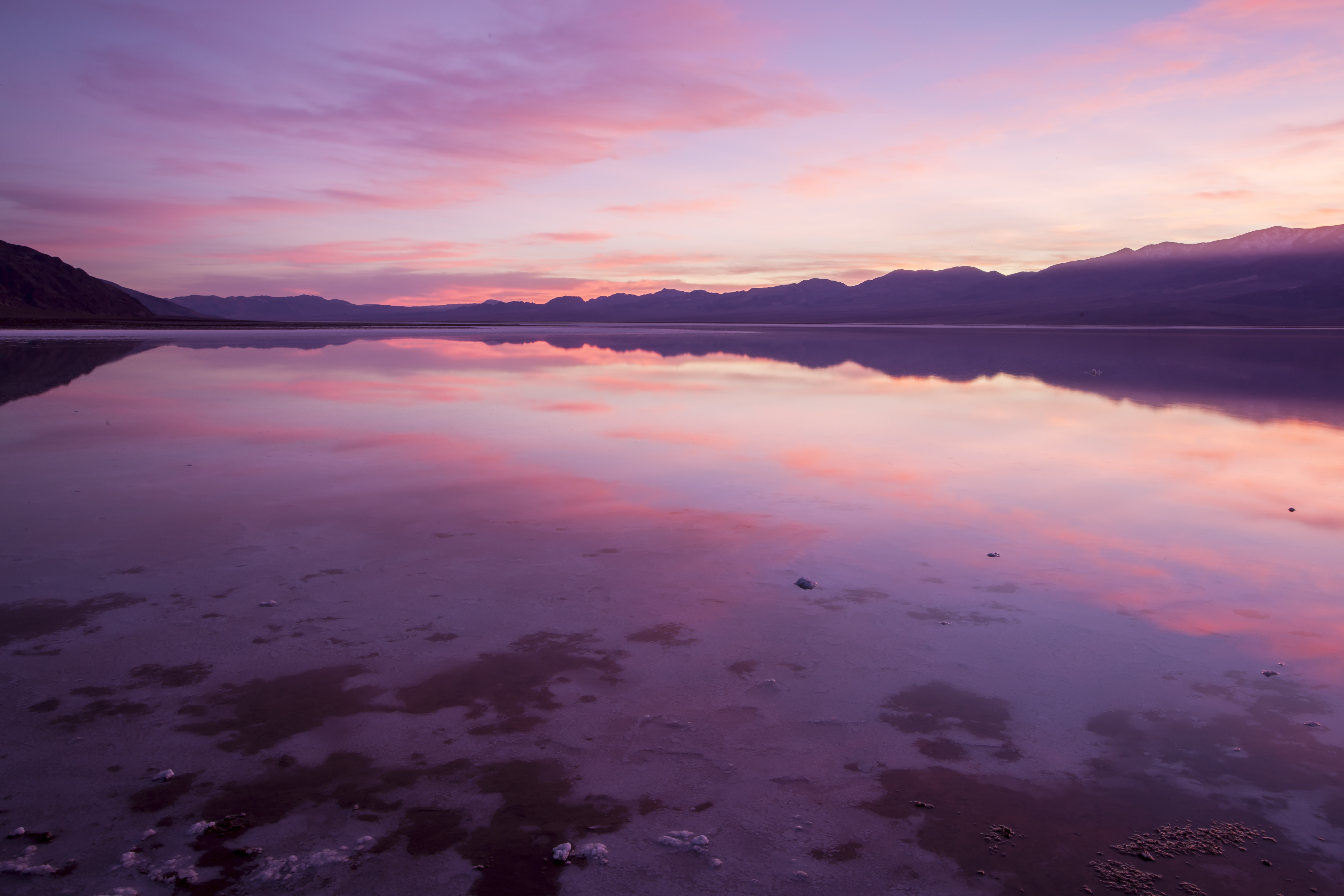 Death Valley Lake Sunset